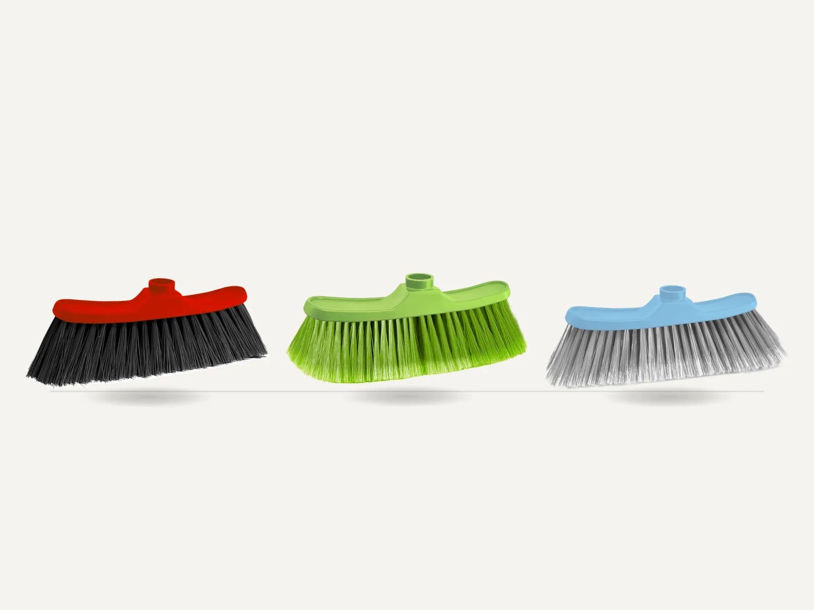 One Atlas broom-head platform shown in three photographed colourways